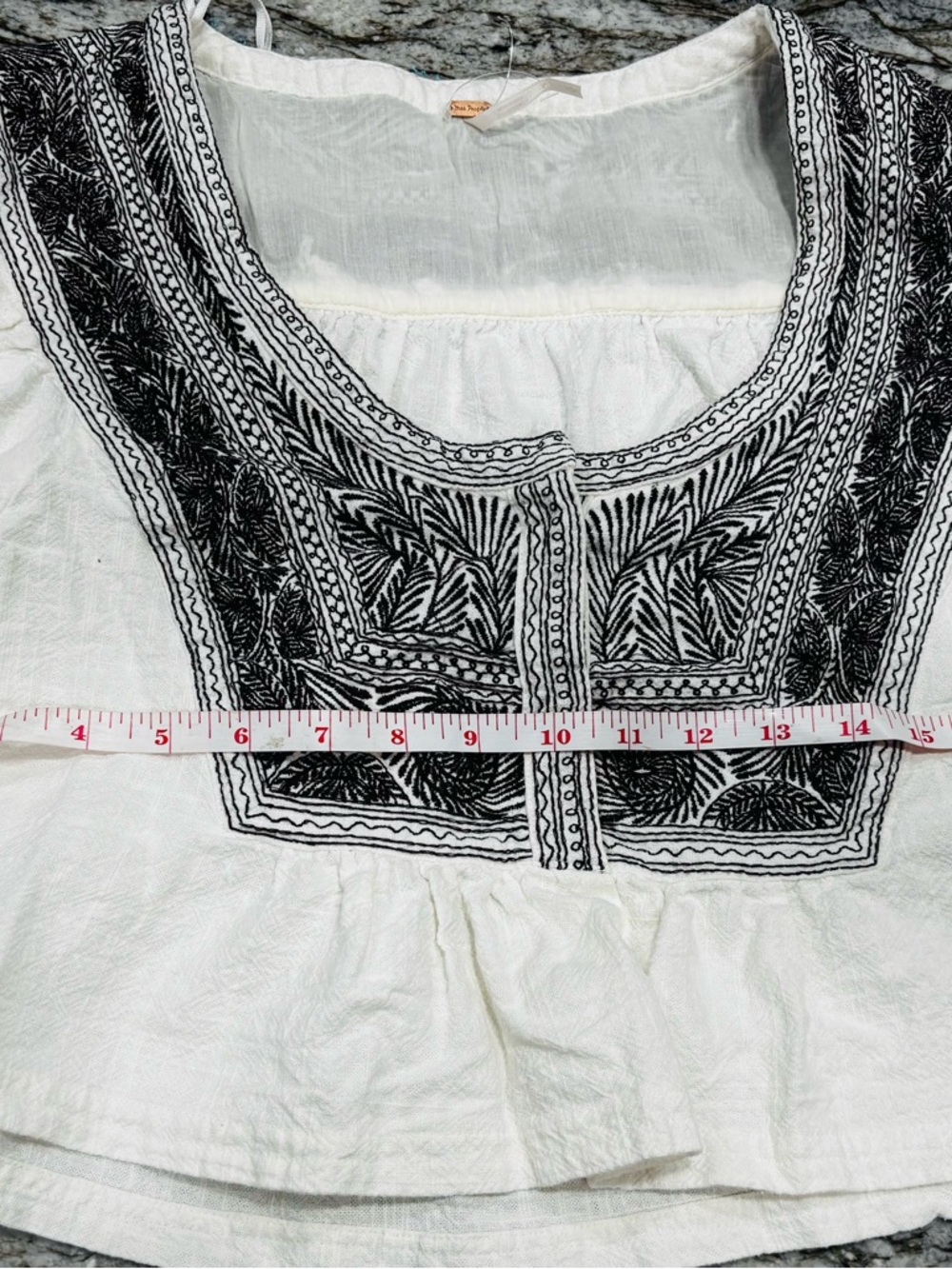 FREE PEOPLE Embroidered IGGIE Top  NWOT Size S MSRP$148 - Picture 10 of 10